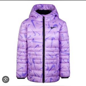 Size 6 Nike Girls Printed Purple Jacket